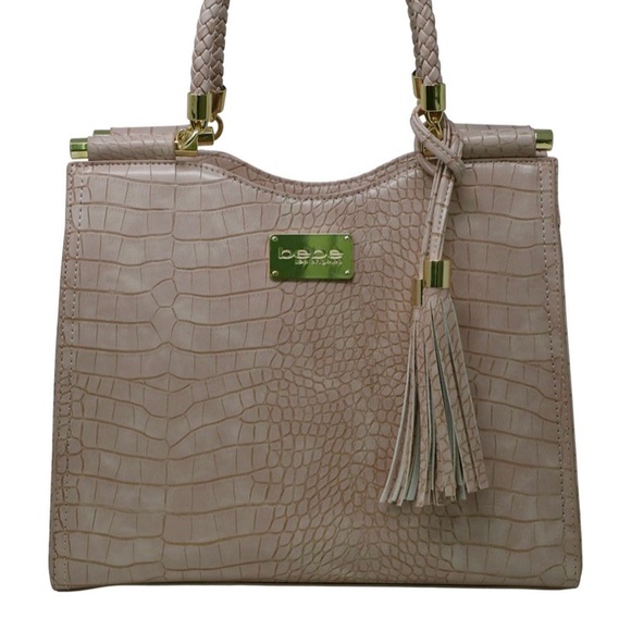 bebe Handbags - NEW Bebe Natalie croco shopper bag womens